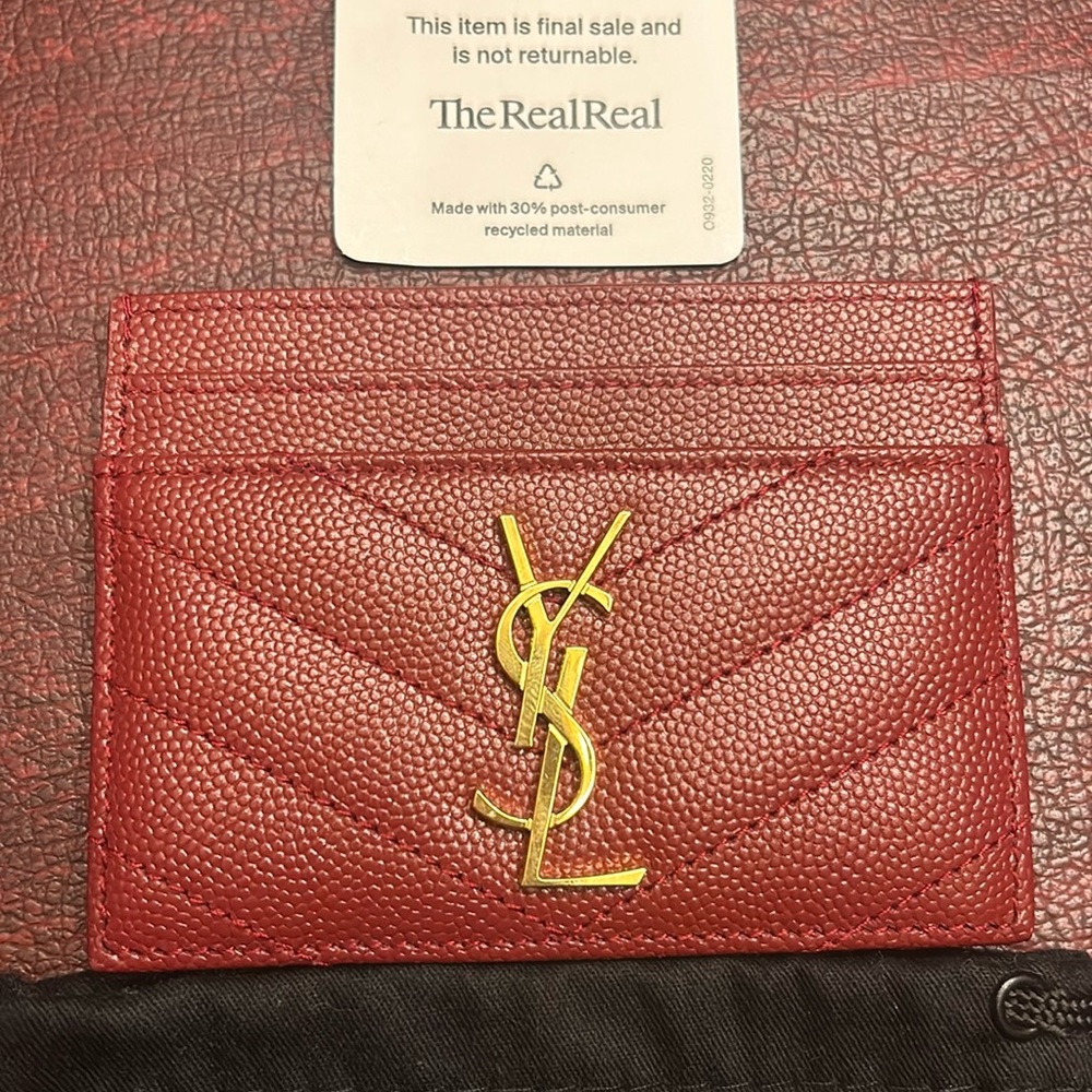 YSL Maroon Cardholder